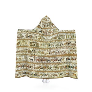 Kids Hooded Blanket - Bayeux Tapestry Embroidery Medieval Gothic Renaissance