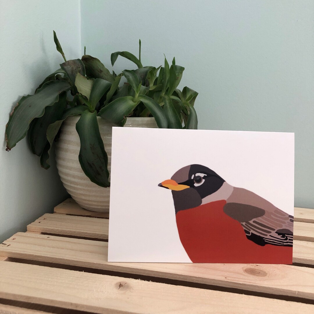 American Robin Greeting Card - Etsy