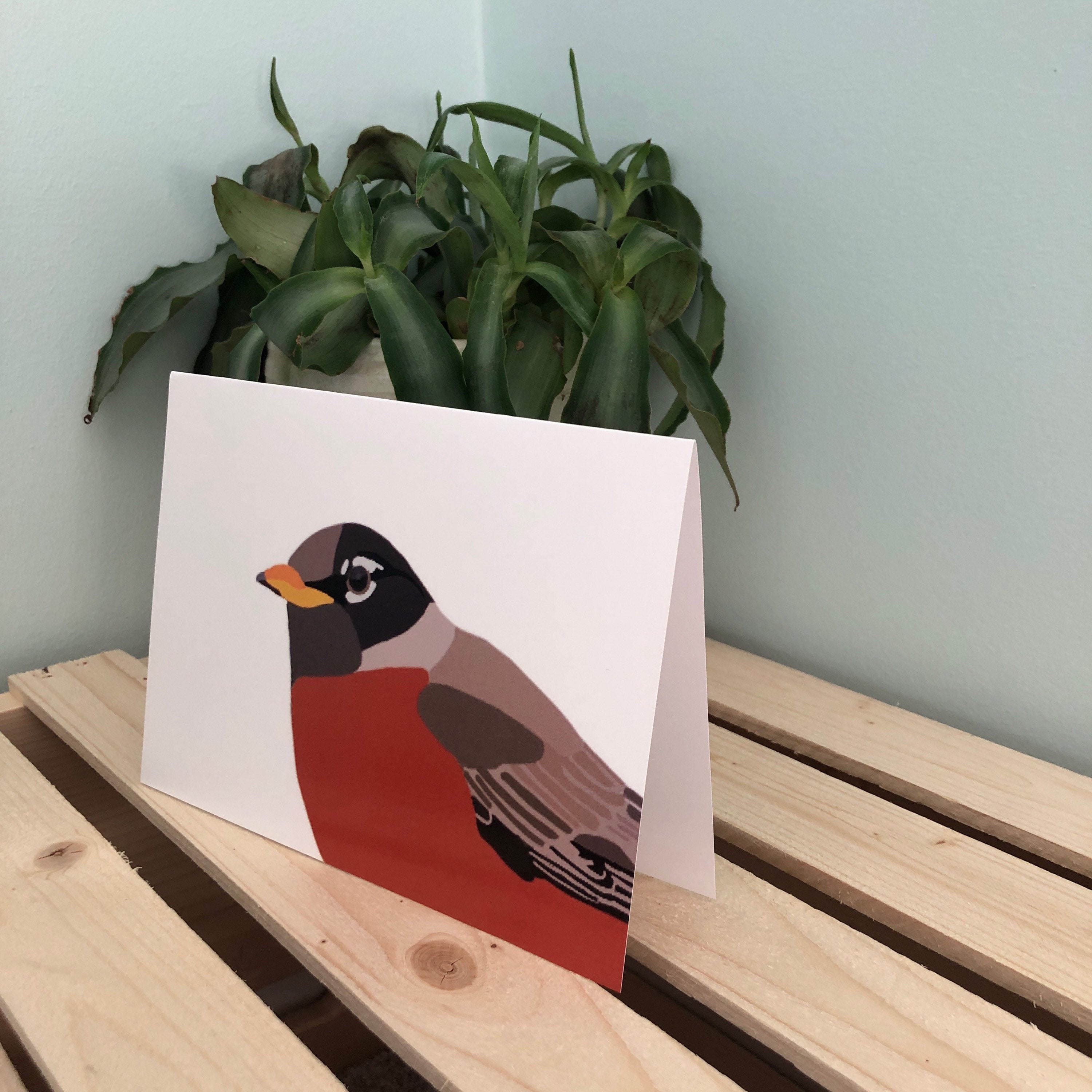 American Robin Greeting Card - Etsy