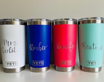 Custom YETI, Personalized YETI tumbler, engraved custom YETI Cup, wedding gift, groomsmen & bridesmaid gift, personalized coffee tumbler