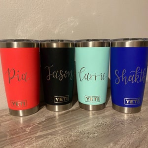 Custom YETI, Personalized YETI tumbler, engraved custom YETI Cup, wedding gift, groomsmen & bridesmaid gift, personalized coffee tumbler image 8