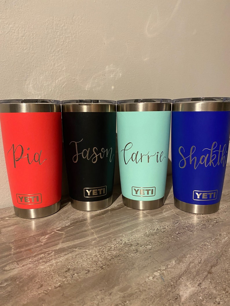 Custom YETI, Personalized YETI tumbler, engraved custom YETI Cup, wedding gift, groomsmen & bridesmaid gift, personalized coffee tumbler image 8