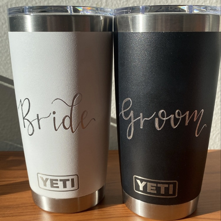 Bride and Groom Personalized Yeti® or Polar Tumbler, Mr and Mrs