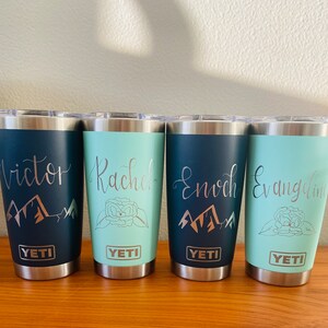 Custom YETI, Personalized YETI tumbler, engraved custom YETI Cup, wedding gift, groomsmen & bridesmaid gift, personalized coffee tumbler image 5