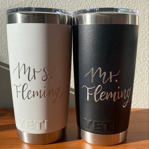 Mr Mrs Wedding Tumblers Personalized YETI Tumblers Engraved