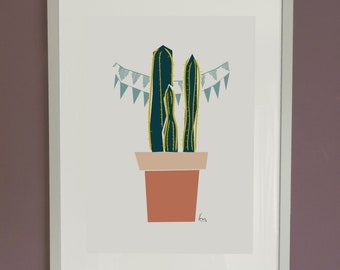 Cacti Print/ Cactus and Succulent Print/ House Plant Print/ A4/ A5/ Contemporary Art Print/ Wall Decor