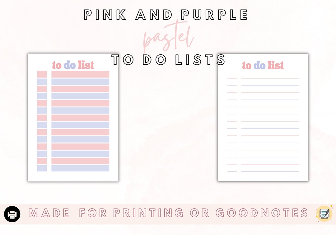 Printable to Do List Printable Task List Pink to Do List - Etsy