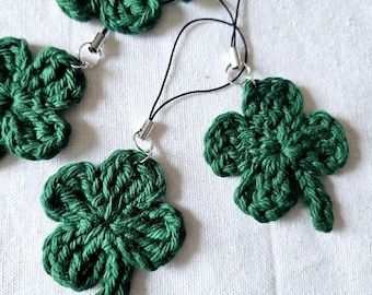 Crocheted Charm [4+1] Handmade Four-Leaf Clover Keyring / Lucky Clover Keychain