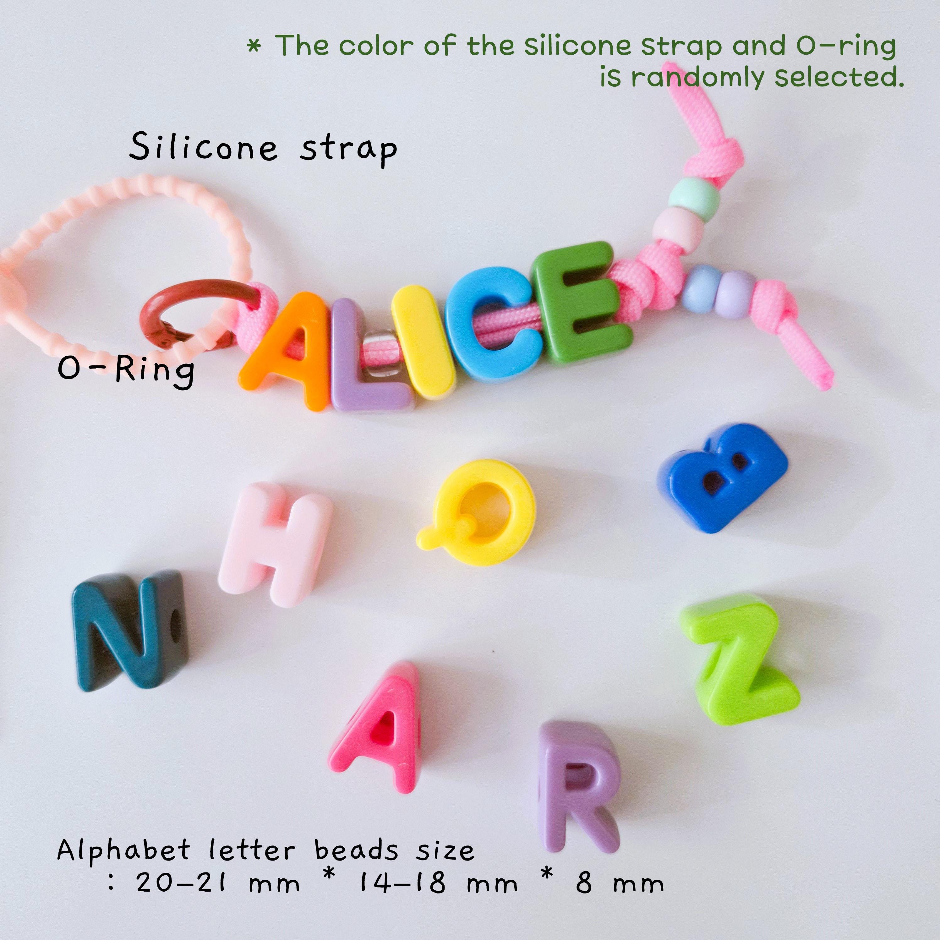 DIY] Big Alphabet Bead Keychain Kit – Custom Name Keyring Craft Set ...