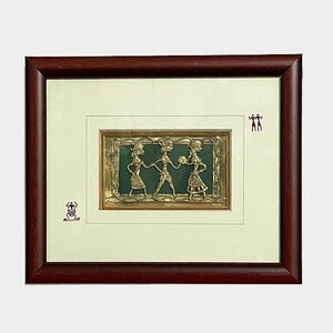 Framed Wall Art Dhokra Metal Paintings, Wall Decor, Wall Decoration, Metal Art, Metal, Indian Art, Fair Trade, Painting, Brass, Ethnic Art