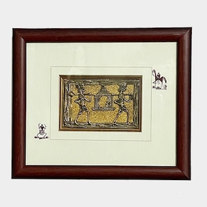 Framed Wall Art of Dhokra Metal Paintings, Wall Decor, Wall Decoration, Metal Art, Metal, Indian Art, Fair Trade, Painting, Brass, Ethnic