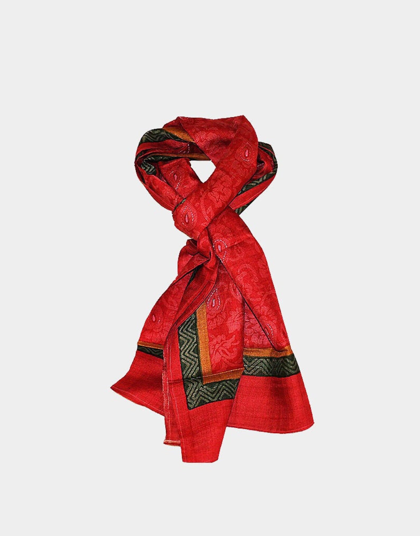 Red Silk Scarf Indian Silk Scarf Cherry Red Scarf Indian Etsy