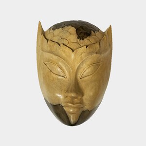 Handcrafted Hibiscus Wood Decorative Box, Wooden mask box, Utility art, Table decor, Jewelry box
