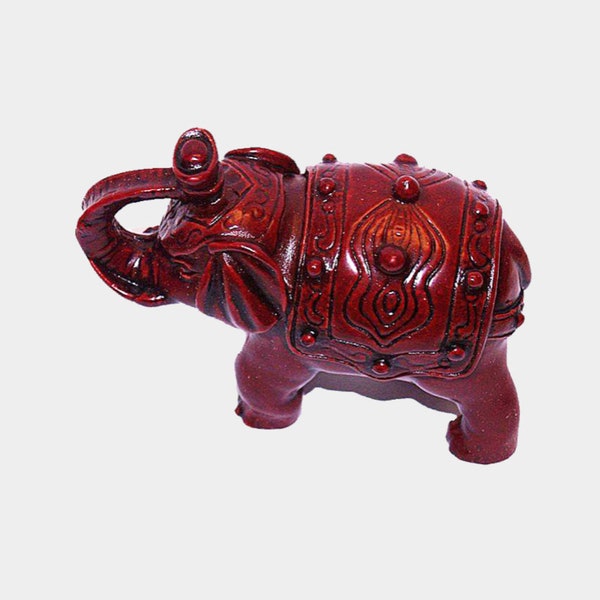 Elephant Figurine, Chinese Hong Tze Elephant, Trunk Up Elephant Figurine, Elephant Sculpture, Chinese Home Decor, Lucky Elephant, Sculpture