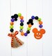 Farmhouse Hocus Pocus Mickey Wood Bead Garland, Hocus Pocus Decor, Halloween Garland, Fall Garland, Beaded Garland, Garland with Tassels 