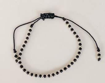 Plott Hound Mother Of Pearl Natural Shell Adjustable Knot Bracelet BS135