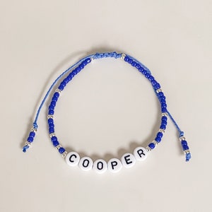 Bracelet de perles personnalisé, bracelet de perles, bracelet de noeud coulissant personnalisé, bracelet de perles d&#39;argent, bracelet de perles d&#39;argent, bracelet de perles de rocaille