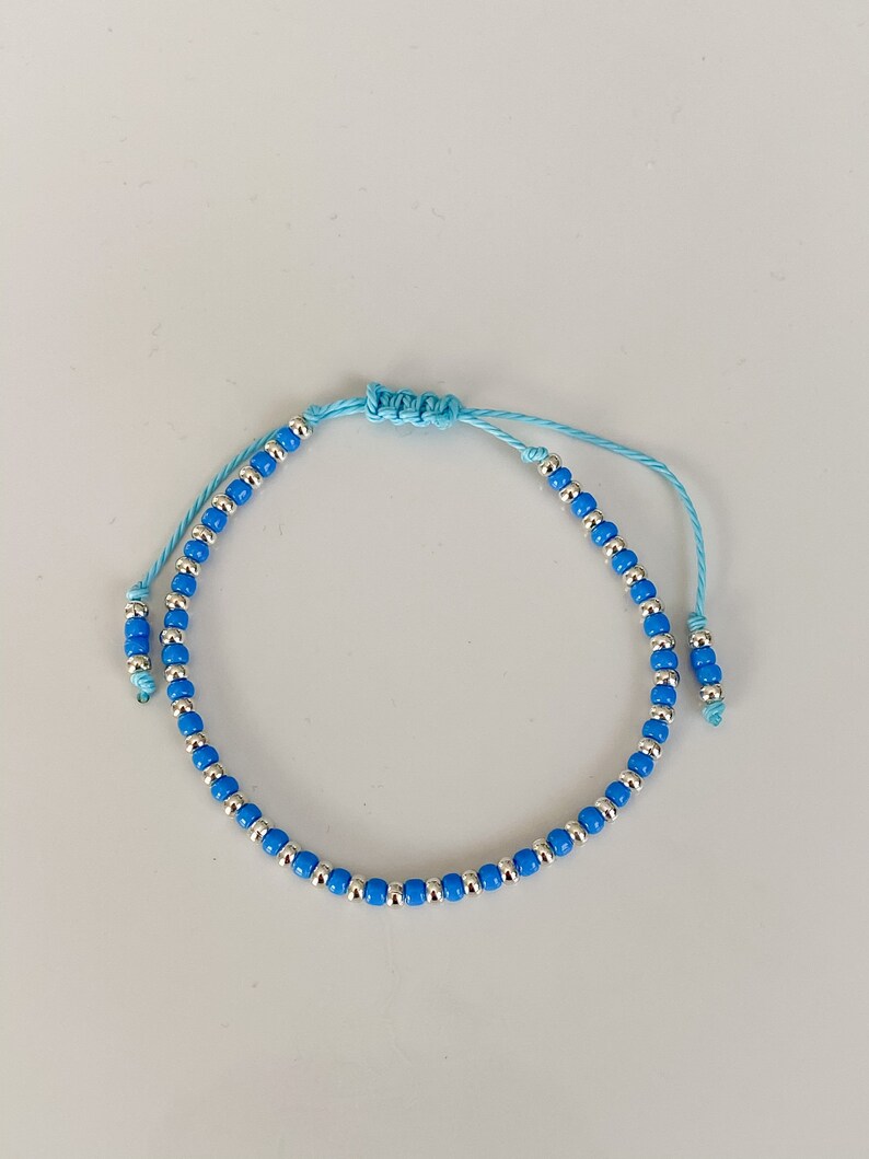 Colorful Beaded Bracelet, Sliding Knot Bracelet, Dainty Bead Bracelet