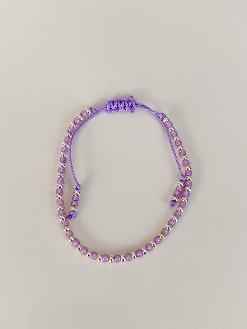 Colorful Beaded Bracelet, Sliding Knot Bracelet, Dainty Bead Bracelet