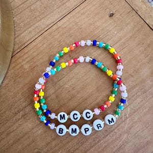 Colorful beaded bracelet, personalized bracelet, beaded stretch bracelet, rainbow bead bracelet, rainbow bead bracelet, seed bead bracelet