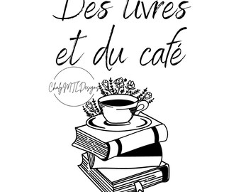 Des livres et du café PNG * Café PNG *  PNG Francais*