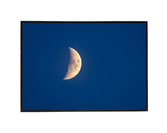 Moon at Sunset, Nature Photography Print, for Wall Art and Home Decor