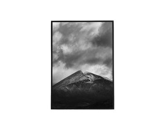 Yellowstone Peak - Black and White National Park Landscape Print (Available in Matte & Glossy, 8x10, 8x12, 11x14, 11x17, 16x20, and more)