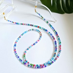 Handmade Colorful Beaded Eyeglass Chain: Summer Berries Glasses Cord