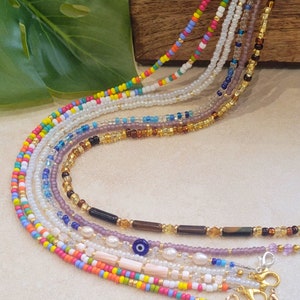 Dainty Beaded EyeGlass Chain | Sunglass Chain | Glasses Cord Mask Cord|  Beaded Chain Strap | Gift for Her Sunglasses Chain Handmade