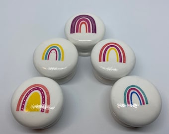 Rainbow Multicoloured Drawer Knobs, Cabinet Handles, Cupboard Pulls