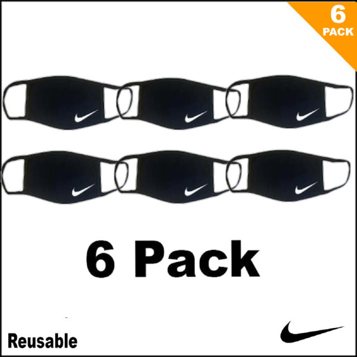 Nike Face Masks 6 pack Etsy