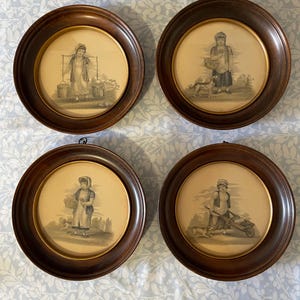 1800’s  Georgian Prints Engravings Cries of London RARE set of 4