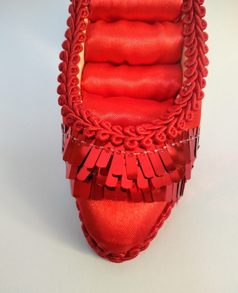 Christmas Gift Gift for Her Vintage Red Shoe Ring Holder