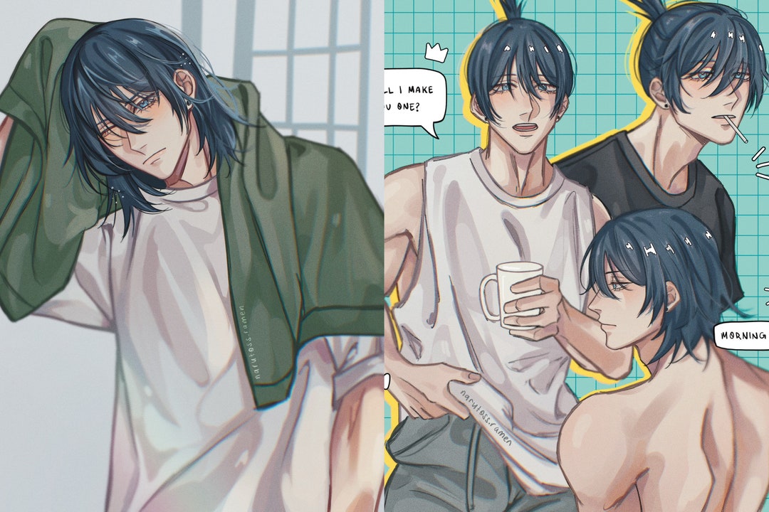 Aki Roommate Anime Drawing GLOSSY ART PRINT - Etsy