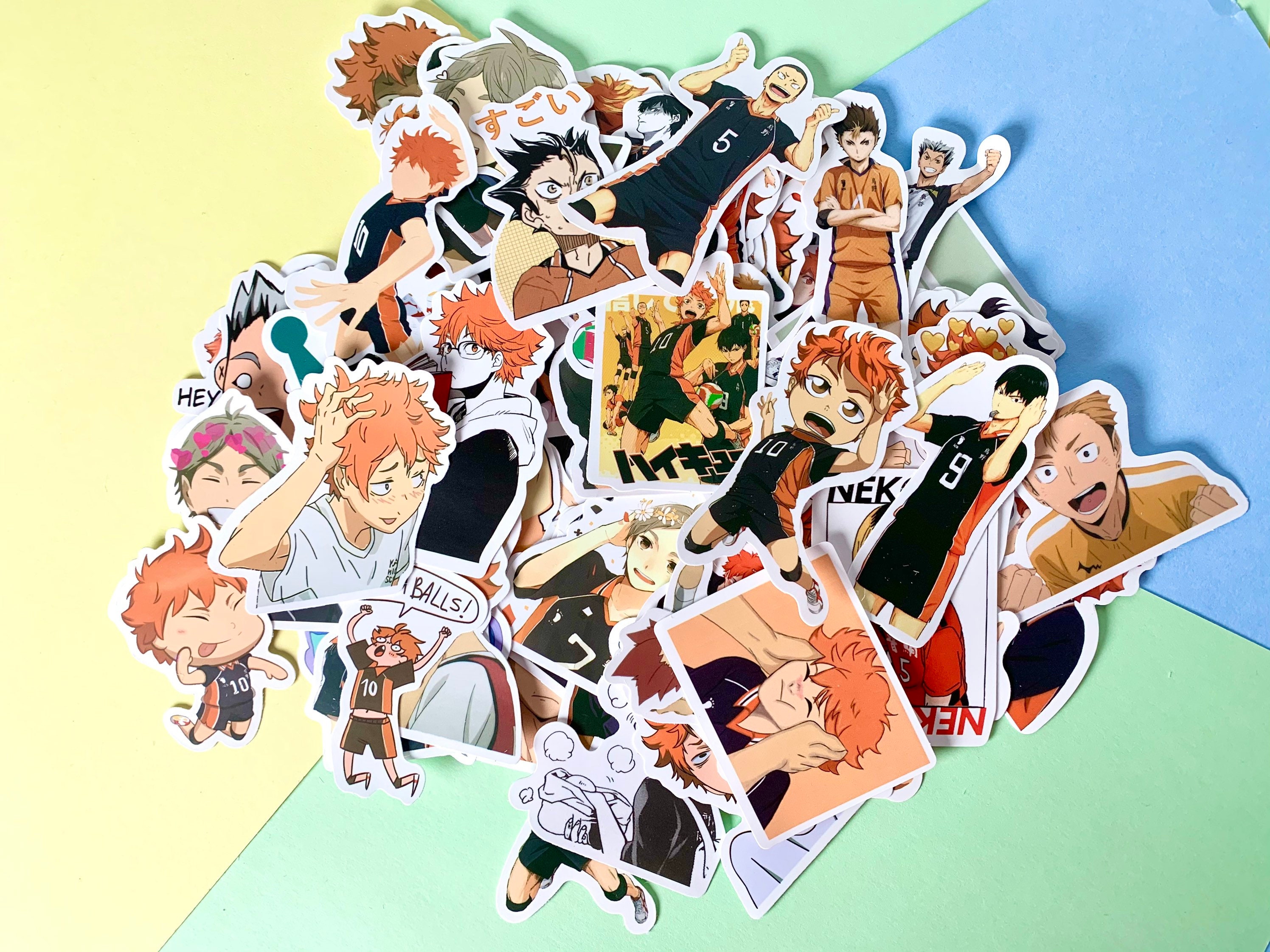 haikyuu vinyl matte stationary anime stickers bullet
