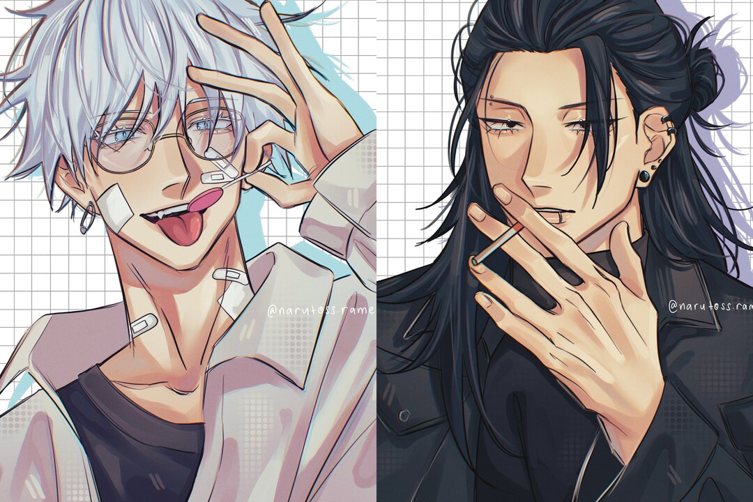 Anime Drawing School Photo GLOSSY ART PRINT Gojogeto Etsy