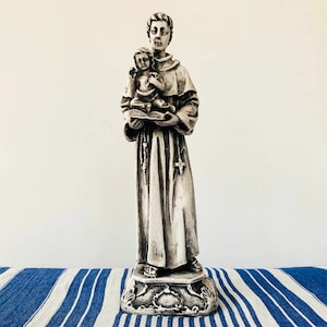 Saint Sebastian stone statue Patron Saint of Athletes Saint Sebastien Christian Saint figure Stone Art Catholic Religious Church Decor Gifts