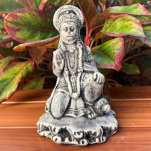 Senhor Hanuman Grande Estátua de Pedra de Hanuman Estátua de Pedra Macaco Deus Hanuman Hindu Pooja Escultura Hanumantha Meditação Ídolo Senhor macaco Ram Bhakt