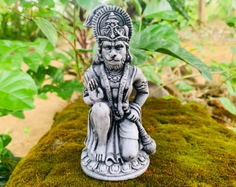 Lord Hanuman Statue Hanuman Stone Statue Monkey God Hanuma Hindu Pooja Sculpture Hanumantha Meditation Idol Lord monkey Ram Bhakt Murti
