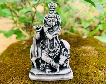 Small Radha Krishna Statue Couple Hindu Divine Romantic Couple Figurine Statue Lord Krishna Statue Lord Gopal Statue Mini Krishna sculpture