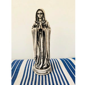 Virgin Mary Mother Sculpture Religious Handmade Stone Statue Virgin Mary Statue Madonna Figurine Mini Stone Maria Statue Religious Gifts Art