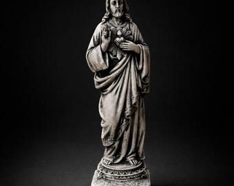 宗教美術　イエス　キリスト　白磁　置物　インテリア　工芸品　美術品　A2875 聖なる父の像 *イエス・キリストの置物 白 *キリスト教の彫刻 *宗教的