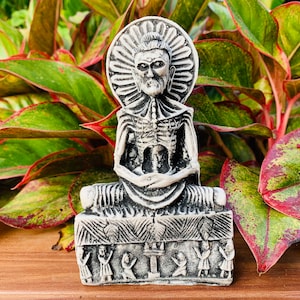 Buddha Stone Statue Deep Meditating Buddha Buddhist Buddhism Home Decoration Seated Buddha Mindfulness Meditation Yoga Room Decor figure