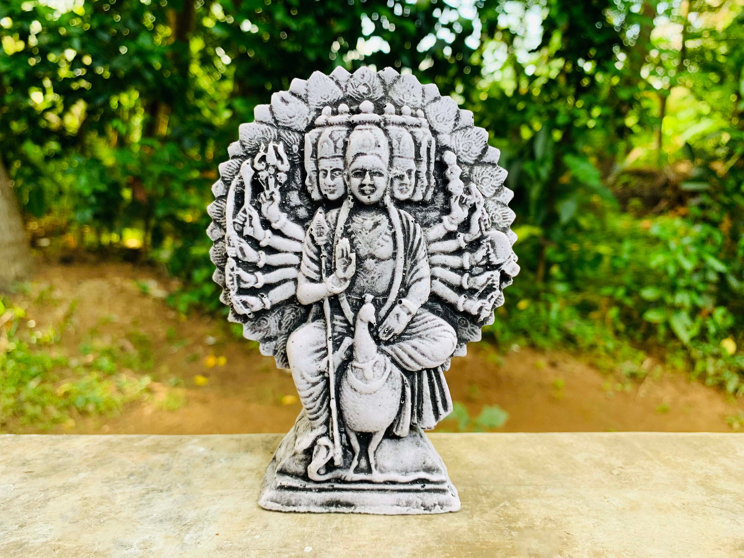 Lord Murugan Statue Lord Kartikeya Idol Subrahmanya Etsy