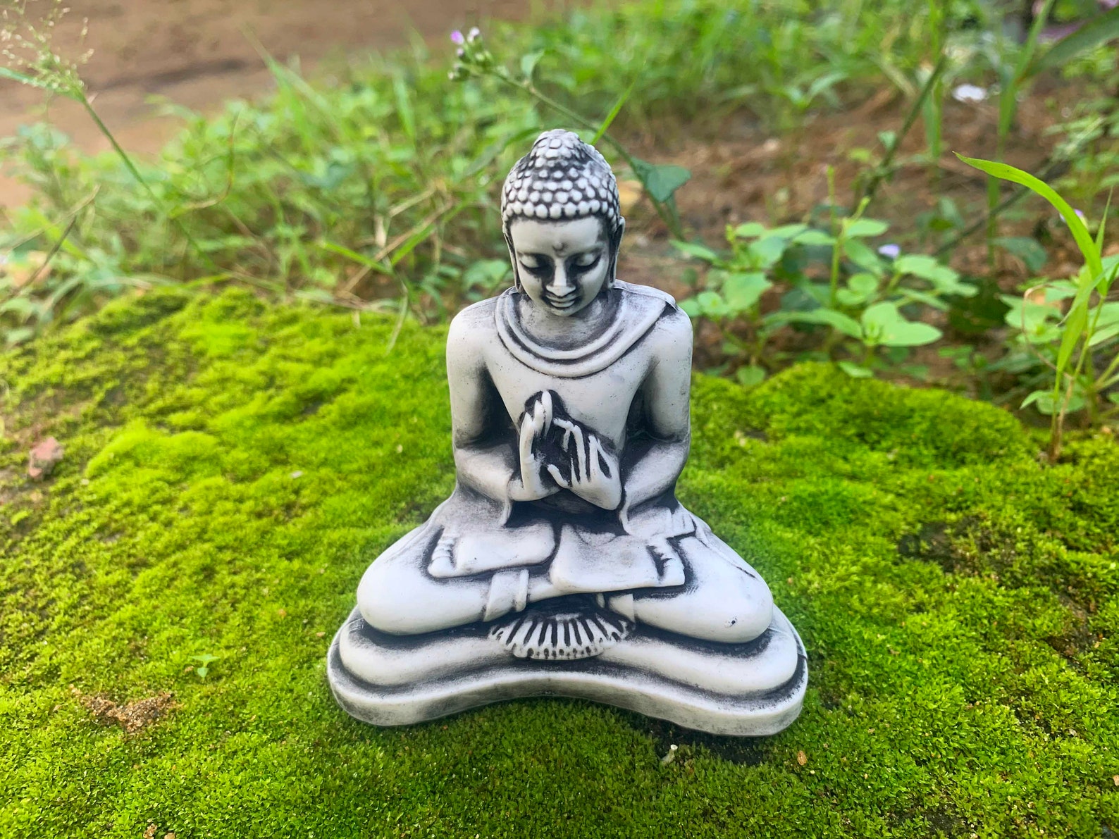 Lord Buddha Statuemeditating Buddha Stone Statuesculpture Etsy