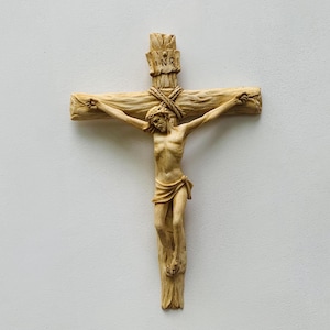 Brown Jesus cross statue | Lord Jesus statue | Jesus Christ statue | Cross Jesus Idol | Christmas Gift Jesus Cross statue for Wall Hanging