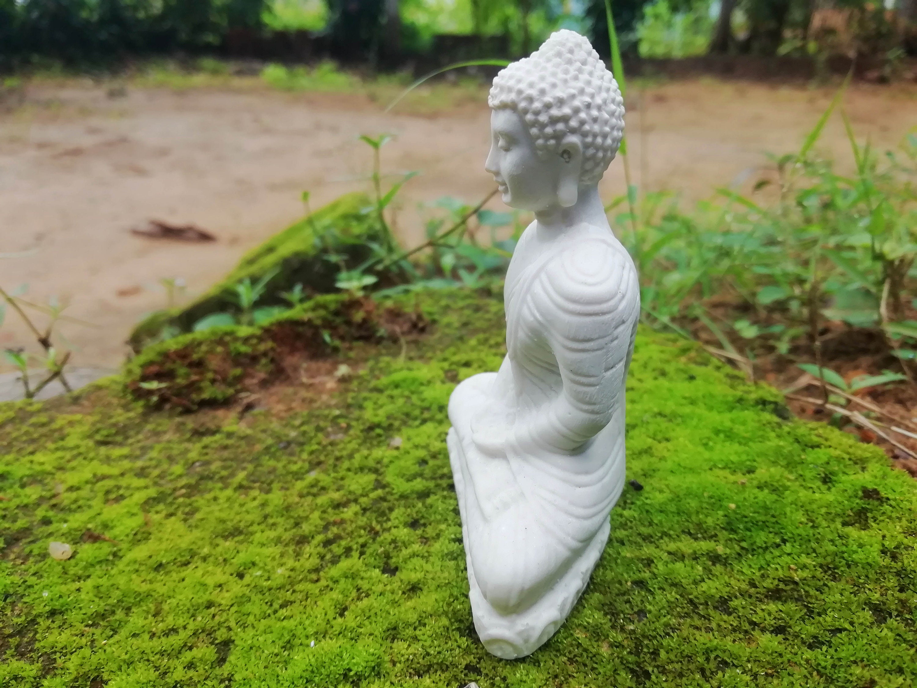 White Stone Small Buddha Statuebuddha Stone Statuelord Etsy UK