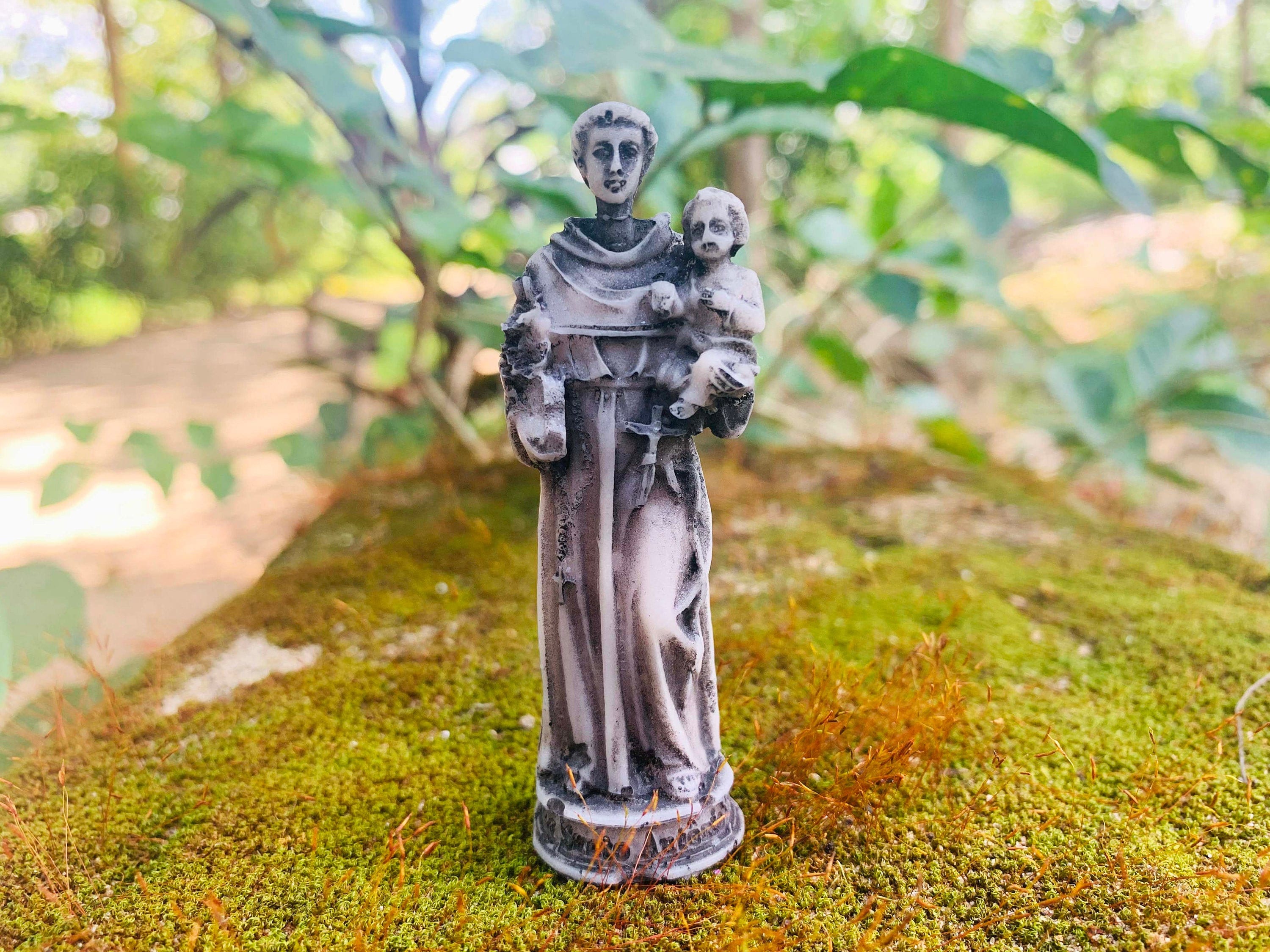 Mini SAINT ANTHONY Statue Santo Antonio Stone statue Anthony Etsy