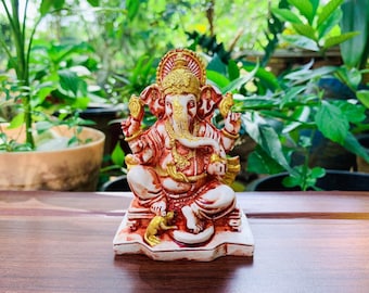 Ganesha Statue: Dolomite Stone Hindu God Sculpture, Home Decor