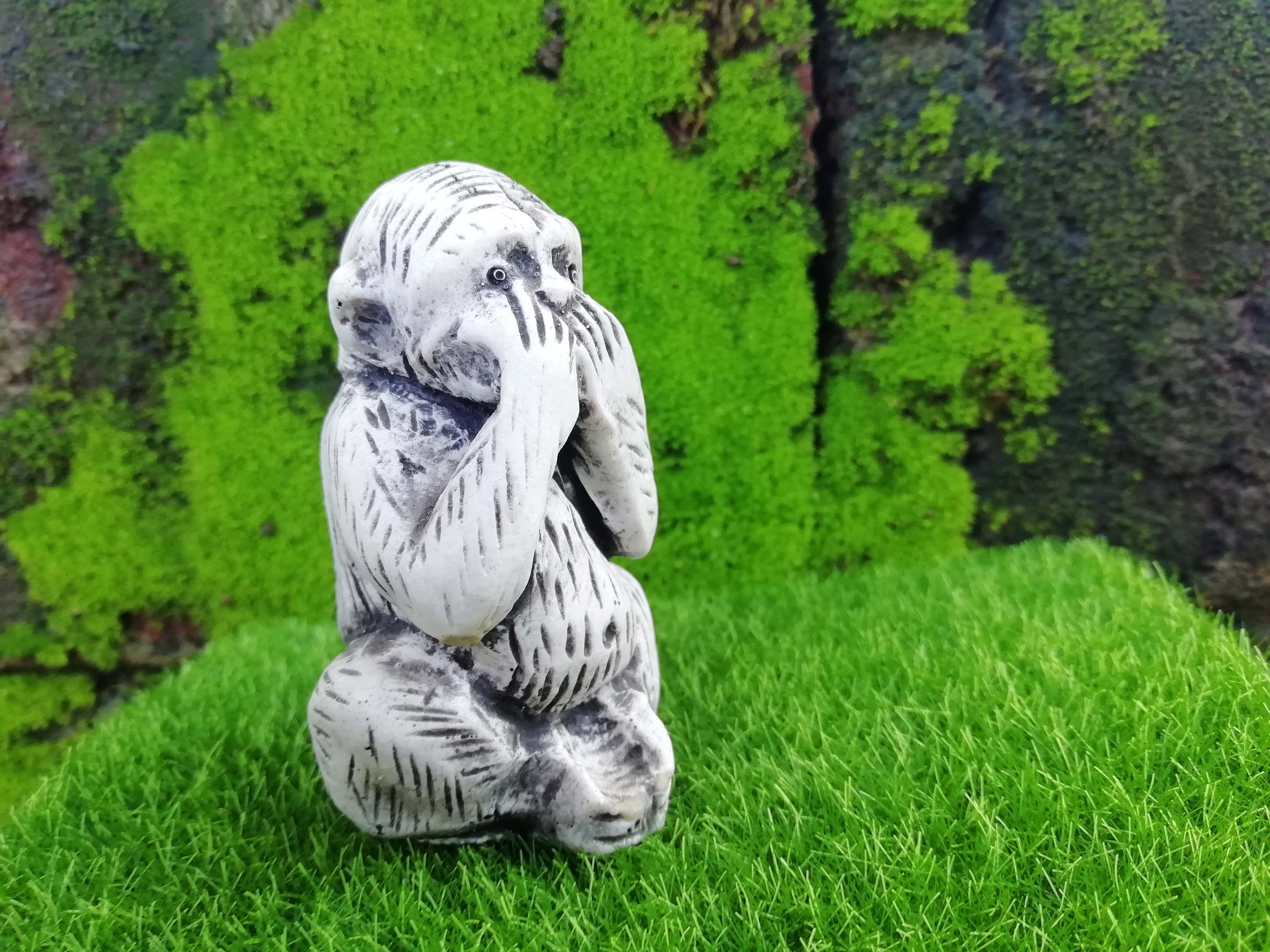 Monkey Statue for Home Decor Monkey Figurine Animal Stone Etsy UK